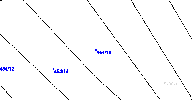 Parcela st. 454/18 v KÚ Zahrádka u Kovářova, Katastrální mapa