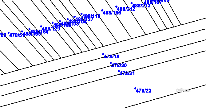 Parcela st. 478/18 v KÚ Kostelec u Holešova, Katastrální mapa