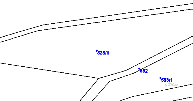 Parcela st. 525/1 v KÚ Černá u Kraslic, Katastrální mapa