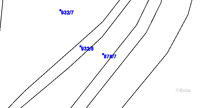 Parcela st. 878/7 v KÚ Rudolec u Březové, Katastrální mapa