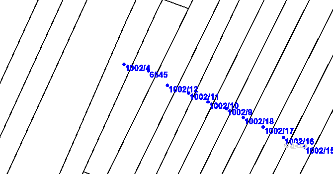 Parcela st. 565/7 v KÚ Kostice, Katastrální mapa