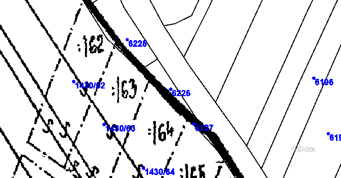 Parcela st. 6226 v KÚ Kostice, Katastrální mapa