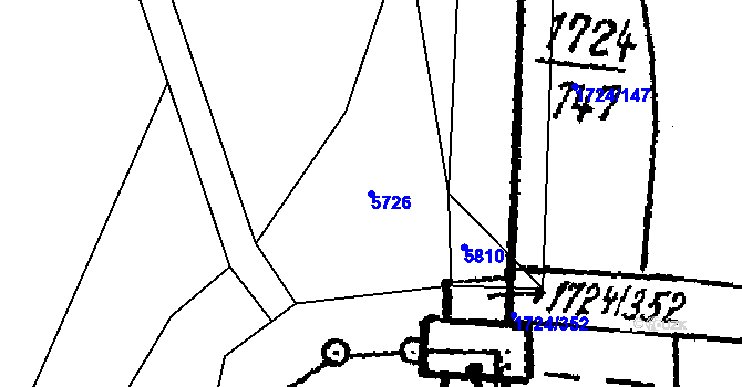 Parcela st. 5726 v KÚ Kostice, Katastrální mapa