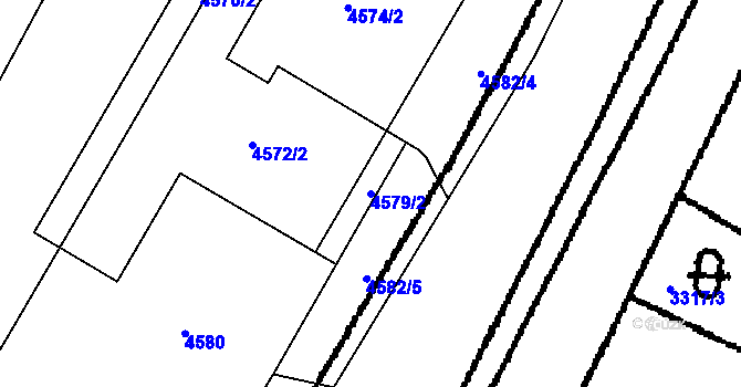 Parcela st. 4579/2 v KÚ Kostice, Katastrální mapa