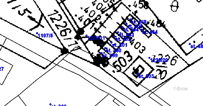 Parcela st. 399 v KÚ Kostomlaty pod Milešovkou, Katastrální mapa
