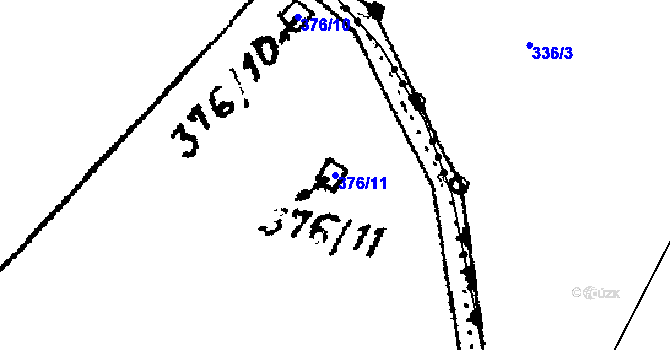 Parcela st. 376/11 v KÚ Kostomlaty pod Milešovkou, Katastrální mapa