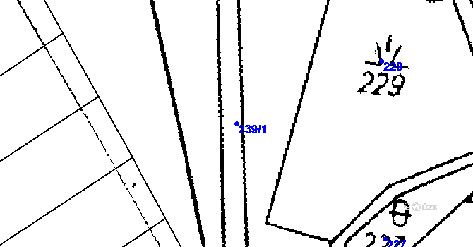 Parcela st. 239/1 v KÚ Kostomlaty pod Milešovkou, Katastrální mapa