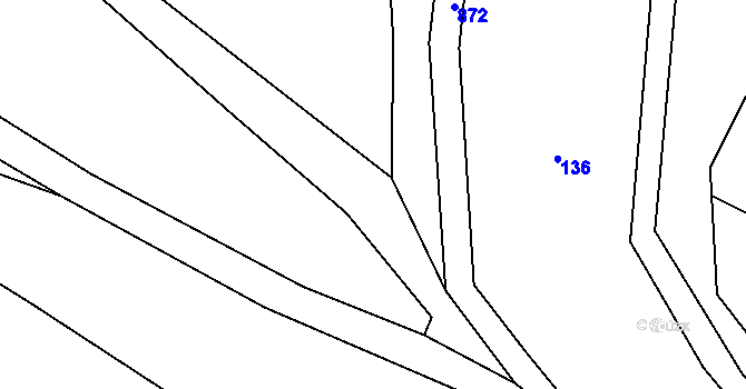 Parcela st. 141/2 v KÚ Kostomlaty pod Řípem, Katastrální mapa