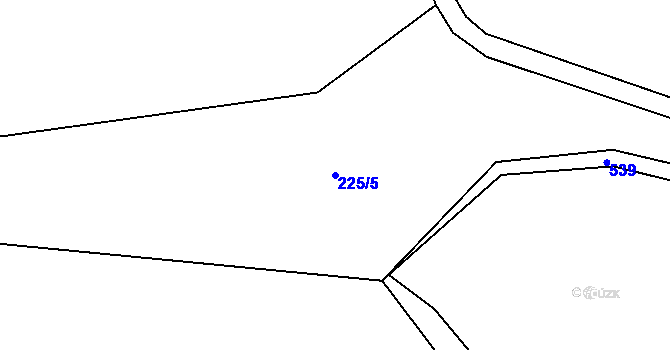Parcela st. 225/5 v KÚ Košařiska, Katastrální mapa