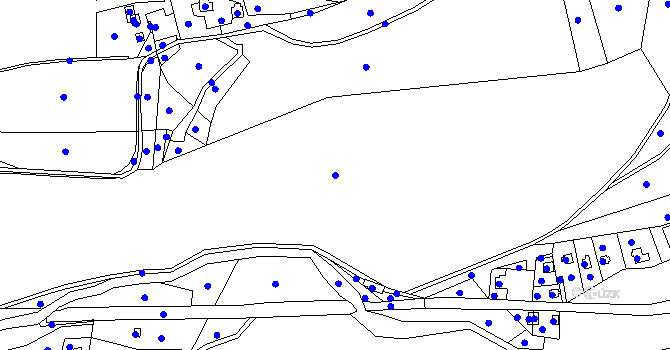 Parcela st. 657/1 v KÚ Košařiska, Katastrální mapa