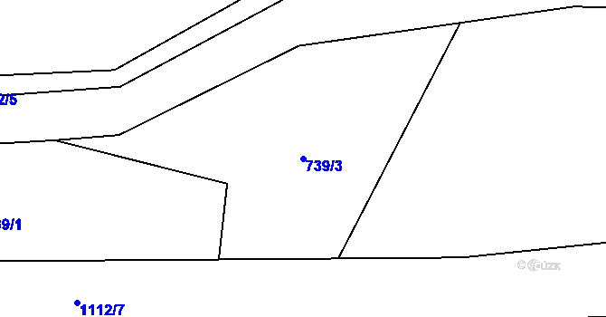Parcela st. 739/3 v KÚ Košařiska, Katastrální mapa