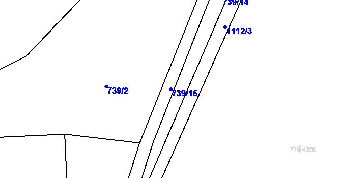 Parcela st. 739/15 v KÚ Košařiska, Katastrální mapa