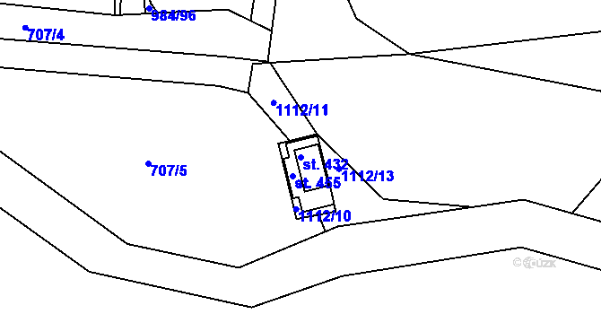 Parcela st. 432 v KÚ Košařiska, Katastrální mapa