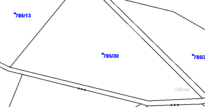 Parcela st. 785/30 v KÚ Košařiska, Katastrální mapa