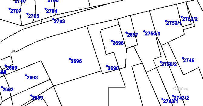 Parcela st. 13 v KÚ Košatka nad Odrou, Katastrální mapa