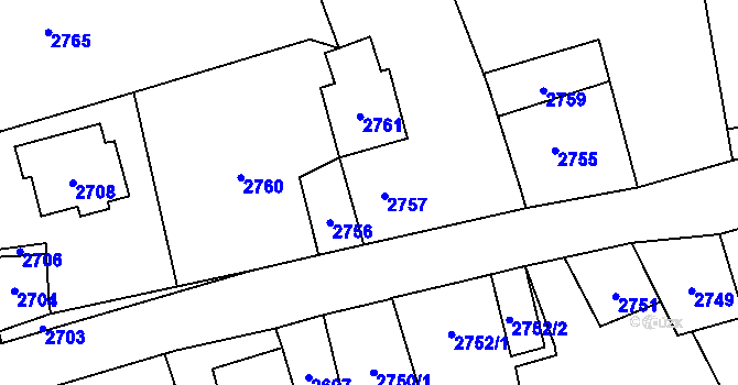 Parcela st. 31/1 v KÚ Košatka nad Odrou, Katastrální mapa
