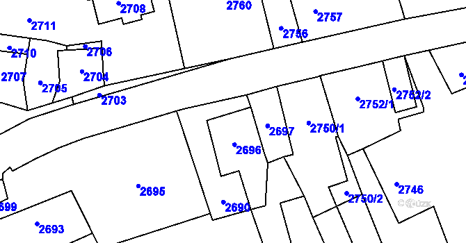 Parcela st. 86 v KÚ Košatka nad Odrou, Katastrální mapa
