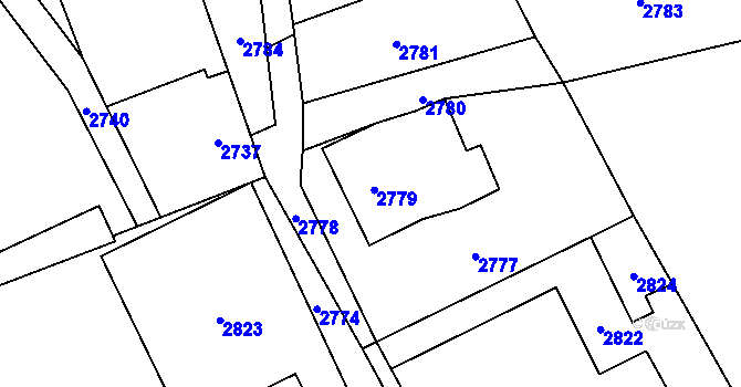 Parcela st. 101 v KÚ Košatka nad Odrou, Katastrální mapa
