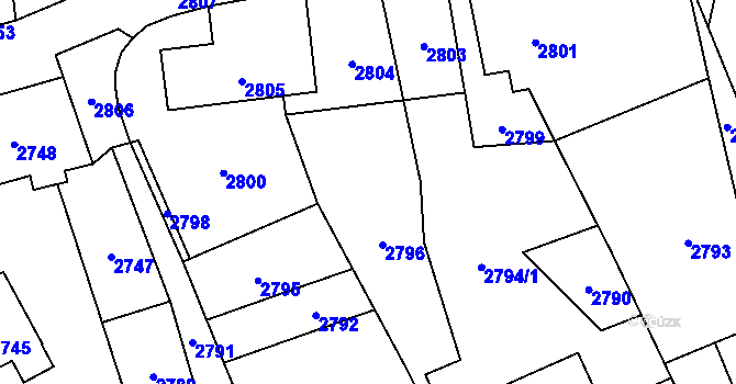 Parcela st. 21 v KÚ Košatka nad Odrou, Katastrální mapa