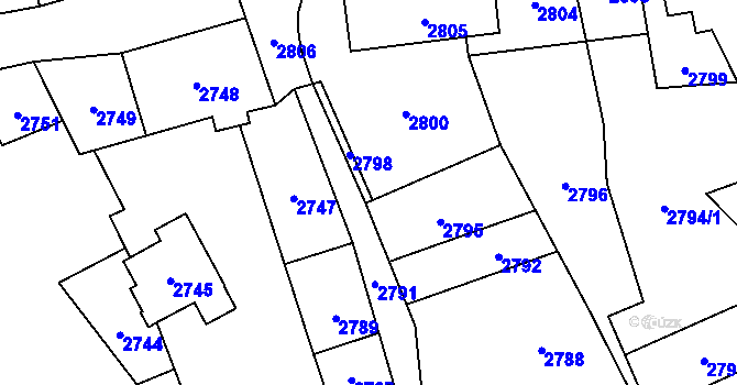 Parcela st. 25/3 v KÚ Košatka nad Odrou, Katastrální mapa