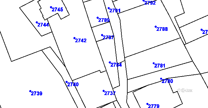 Parcela st. 25/4 v KÚ Košatka nad Odrou, Katastrální mapa