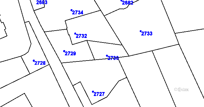 Parcela st. 37/4 v KÚ Košatka nad Odrou, Katastrální mapa