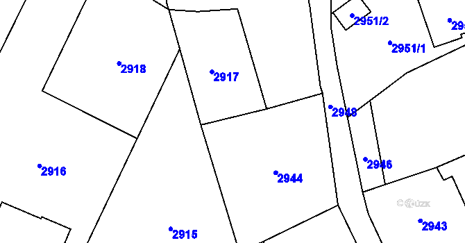 Parcela st. 109/2 v KÚ Košatka nad Odrou, Katastrální mapa