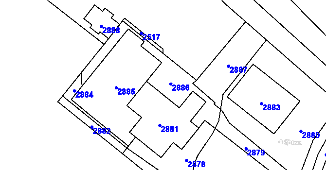 Parcela st. 666/7 v KÚ Košatka nad Odrou, Katastrální mapa