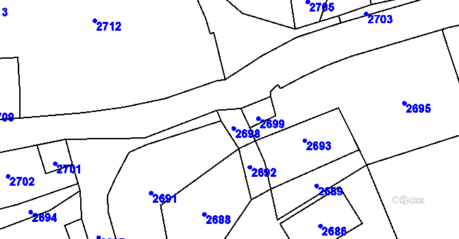 Parcela st. 898/2 v KÚ Košatka nad Odrou, Katastrální mapa