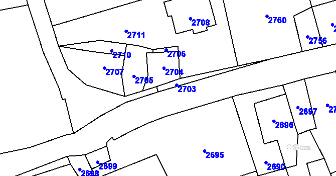 Parcela st. 898/4 v KÚ Košatka nad Odrou, Katastrální mapa