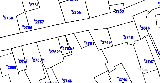 Parcela st. 898/6 v KÚ Košatka nad Odrou, Katastrální mapa