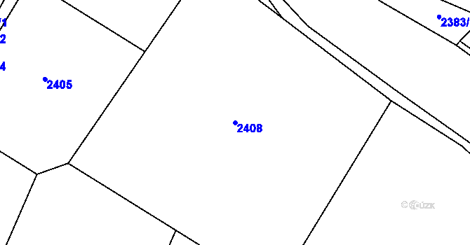 Parcela st. 2408 v KÚ Košatka nad Odrou, Katastrální mapa