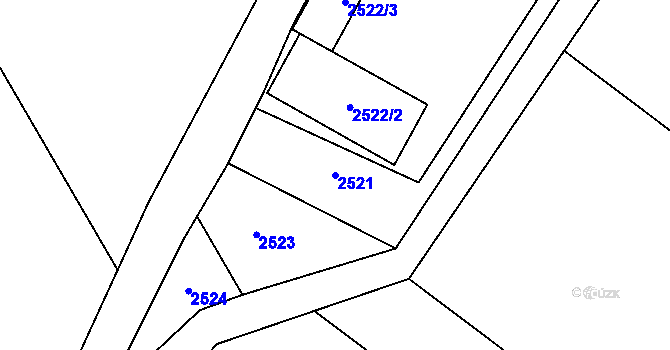 Parcela st. 2521 v KÚ Košatka nad Odrou, Katastrální mapa