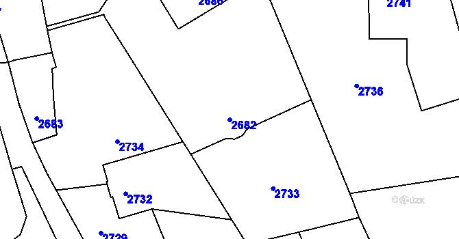 Parcela st. 2682 v KÚ Košatka nad Odrou, Katastrální mapa