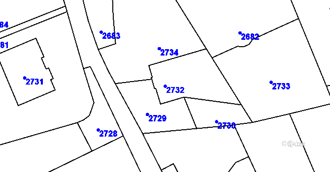 Parcela st. 2732 v KÚ Košatka nad Odrou, Katastrální mapa