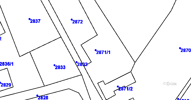 Parcela st. 2871 v KÚ Košatka nad Odrou, Katastrální mapa