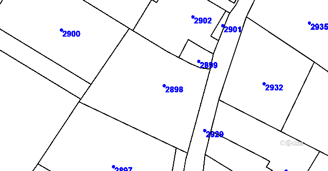 Parcela st. 2898 v KÚ Košatka nad Odrou, Katastrální mapa