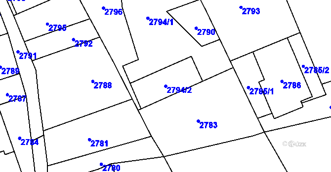 Parcela st. 2794/2 v KÚ Košatka nad Odrou, Katastrální mapa