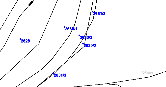 Parcela st. 2630/2 v KÚ Košatka nad Odrou, Katastrální mapa