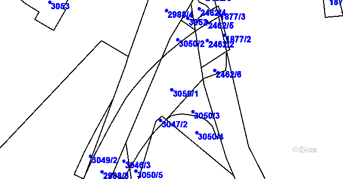 Parcela st. 3050/1 v KÚ Košatka nad Odrou, Katastrální mapa