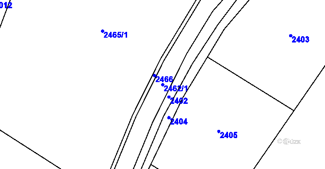 Parcela st. 2462/1 v KÚ Košatka nad Odrou, Katastrální mapa