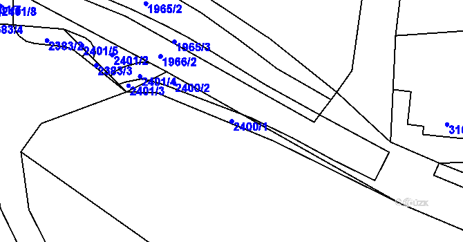 Parcela st. 2400/1 v KÚ Košatka nad Odrou, Katastrální mapa