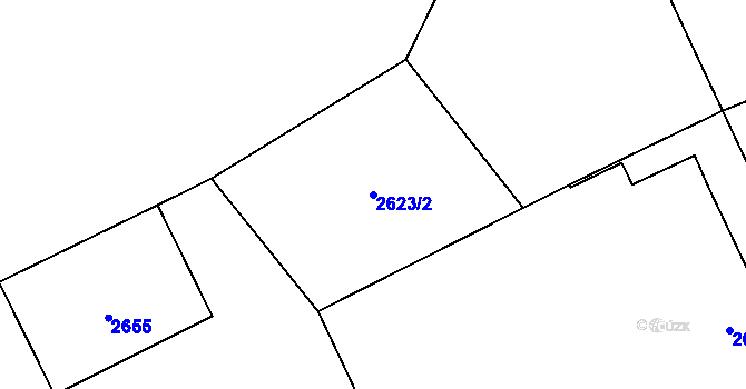 Parcela st. 2623/2 v KÚ Košatka nad Odrou, Katastrální mapa