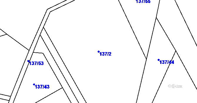 Parcela st. 137/2 v KÚ Košátky, Katastrální mapa