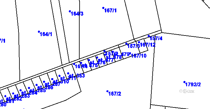 Parcela st. 478 v KÚ Košetice, Katastrální mapa