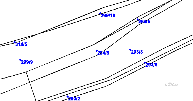 Parcela st. 294/6 v KÚ Košetice, Katastrální mapa