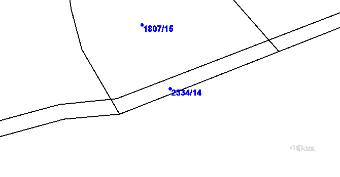 Parcela st. 2334/14 v KÚ Košetice, Katastrální mapa