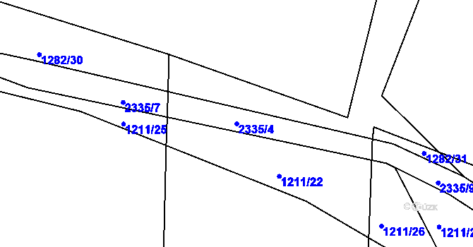 Parcela st. 2335/4 v KÚ Košetice, Katastrální mapa