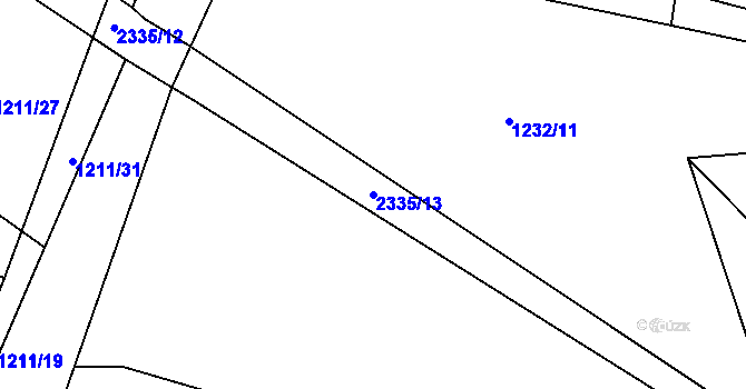 Parcela st. 2335/13 v KÚ Košetice, Katastrální mapa