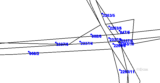 Parcela st. 2337/4 v KÚ Košetice, Katastrální mapa